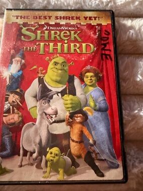 DreamWorks Shrek The Third DVD - Green, Red & Purple Artwork
